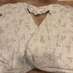 Carter's Gray Baby zip up Sleepsack with Animal Design